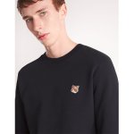 画像8: MAISON KITSUNE メゾンキツネ / FOX HEAD PATCH REGULAR SWEATSHIRT (black) (8)