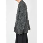 画像8: LAD MUSICIAN ラッドミュージシャン / LOOP YARN SHAGGY KNIT CARDIGAN (gray) (8)