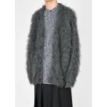 画像7: LAD MUSICIAN ラッドミュージシャン / LOOP YARN SHAGGY KNIT CARDIGAN (gray) (7)