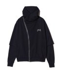 画像2: 【glamb 2025Spring先行予約】glamb グラム / Asymmetry Layered Hoodie (3色展開) (2)