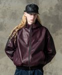 画像29: 【glamb 2025Spring先行予約】glamb グラム / Synth Leather Hooded Track Jacket (2色展開) (29)