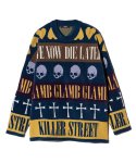 画像2: 【glamb 2025Spring先行予約】glamb グラム / Grunge Symbols Pullover Knit (2色展開) (2)