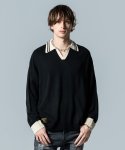 画像12: 【glamb 2025Spring先行予約】glamb グラム / Line Skipper Collar Knit (3色展開) (12)