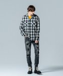 画像19: 【glamb 2025Spring先行予約】glamb グラム / Damage Check Shirt (3色展開) (19)