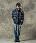 画像10: 【glamb 2025Spring先行予約】glamb グラム / Splash Jacquard Denim MA-1 (1色展開) (10)