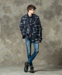 画像12: 【glamb 2025Spring先行予約】glamb グラム / Splash Jacquard Denim Shirt (1色展開) (12)