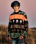 画像12: 【glamb 2025Spring先行予約】glamb グラム / Grunge Symbols Pullover Knit (2色展開) (12)