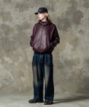 画像16: 【glamb 2025Spring先行予約】glamb グラム / Synth Leather Hooded Track Jacket (2色展開) (16)