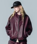 画像22: 【glamb 2025Spring先行予約】glamb グラム / Synth Leather Hooded Track Jacket (2色展開) (22)