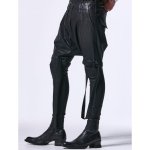 画像3: 【2025SS先行予約】kiryuyrik キリュウキリュウ / High Tension Jersey Coating Straped Saruel Pants (1色展開) (3)