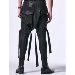 画像6: 【2025SS先行予約】kiryuyrik キリュウキリュウ / High Tension Jersey Coating Straped Saruel Pants (1色展開) (6)