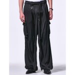 画像3: 【2025SS先行予約】kiryuyrik キリュウキリュウ / Vintage Satin Wide Cargo Pants (1色展開) (3)