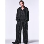 画像11: 【2025SS先行予約】kiryuyrik キリュウキリュウ / Vintage Satin Wide Cargo Pants (1色展開) (11)