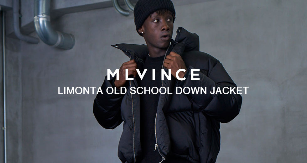 MLVINCE メルヴィンス / LIMONTA OLD SCHOOL DOWN JACKET (black) [MLVINCE-MV24AW11-ODJ31]