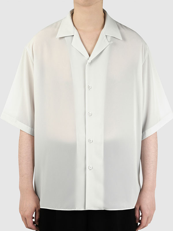 LAD MUSICIAN 22AW OPEN COLLAR SHIRTサイズ42 | gulatilaw.com