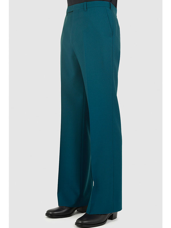 50%OFF! 2TUCK WIDE Wear FLARE Winter SLACKS BLUE Ankle GREEN the